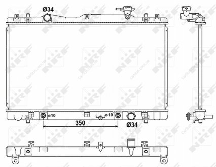 Радиатор, охлаждения дивгателя NRF 53063