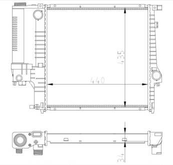 РАДІАТОР BMW 316I 83- NRF 53849A