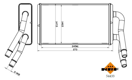 ОБІГРЮВАЧ FORD TRANSIT 2006- NRF 54433