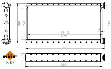 Теплообменник, отопление салона NRF 54439