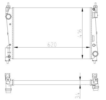 РАДІАТОР FIAT GRANDE PUNTO 05- NRF 54752A