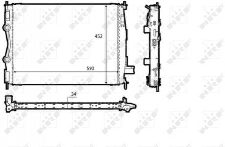 РАДІАТОР NISSAN QASHQAI NRF 58539