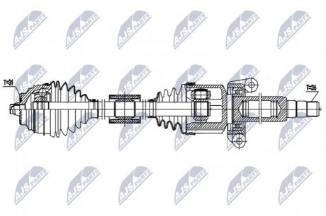 Приводний вал NTY NPW-BM-188