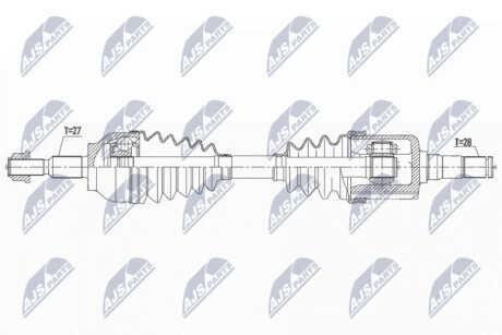 ПІВВІСЬ | FORD FOCUS III 2.0TDCI 10-, C-MAX II/GRAND C-MAX 2.0TDCI 10- /ЛІВ,ATM/ NTY NPW-FR-161