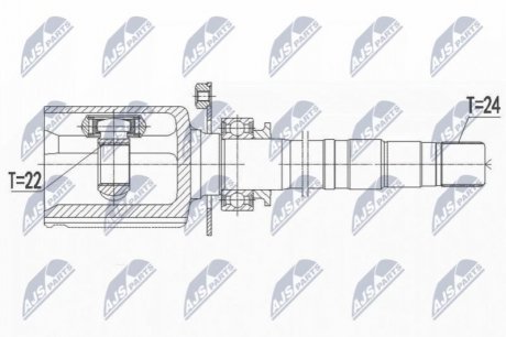 Комплект шарнірів, приводний вал NTY NPW-FT-042