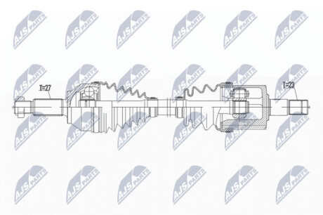 ПІВВІСЬ | JAGUAR X-TYPE 2.5 V6 2WD/4WD, 3.0V6 2WD/4WD 01-08 /ПЕРЕД,ПРАВ,MTM,ATM/ NTY NPW-JG-004