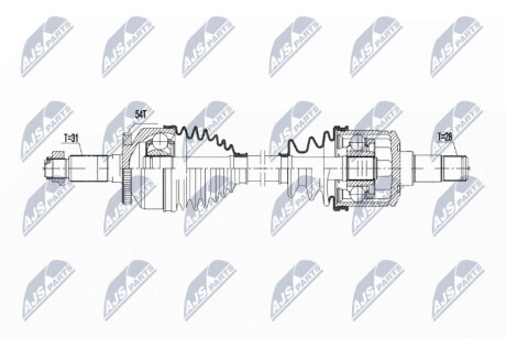 ПІВВІСЬ | KIA CARNIVAL/GRAND CARNIVAL 2.7,2.9CRDI 06- /ЛІВ,MTM/ NTY NPW-KA-378