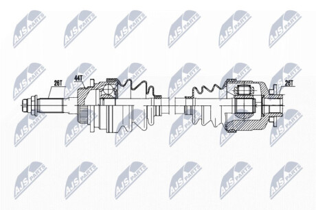 ПІВВІСЬ | MAZDA B2500 2.5D 4WD 02-, FORD RANGER 2.5TD 4WD 99-06 /ПЕРЕД,ЛІВ,MTM/ NTY NPW-MZ-072