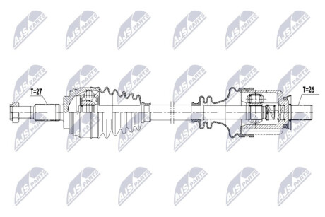 DRIVESHAFT NTY NPW-RE-208