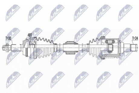 ПІВВІСЬ | TOYOTA HIGHLANDER GSU5# 3.5 AWD 16-19 /ПЕРЕД,ЛІВ,ATM/ NTY NPW-TY-180