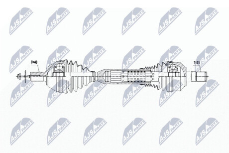 ПІВВІСЬ | VOLVO AWD. XC70 II 07-, S60 II CROSS COUNTRY 15-, V60 I CROSS COUNTRY 15- /ПЕРЕД,ЛІВ,ATM/ NTY NPWVV148