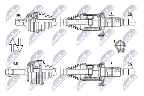 Приводний вал NTY NPW-VW-179