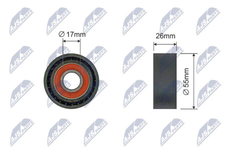 РОЛИК РУЧЕЙКОВОГО РЕМЕНЯ | BMW 1(F20,F21) 11-19, BMW 3 (F30,F80) 11-18 NTY RNK-BM-043