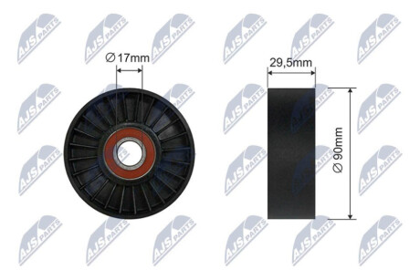 РОЛИК РУЧЕЙКОВОГО РЕМЕНЯ | CHRYSLER VOYAGER, DODGE CARAVAN,PLYMOUNTH VOYAGER 3.0 1990.10<->03.2001 NTY RNK-CH-009A