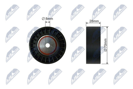 РОЛИК РУЧЕЙКОВОГО РЕМЕНЯ | CITROEN C5, PEUGEOT 407 3.0 04-10 NTY RNKCT050