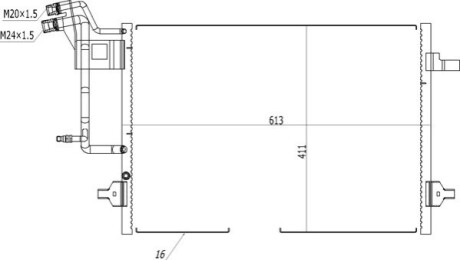 CHLODNICA DO KLIMAT.PASSAT 96-00 OEM 605747