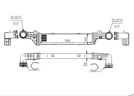 CHLODNICA POWIETRZA DB W210 E220 95-02 OEM 605785