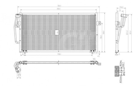 CHLODNICA DO KLIMAT.VOLVO S40 2.0T 95- OEM 606217