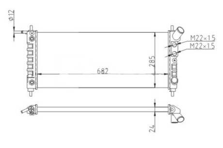 CHLODNICA CORSA 1.0-1.2 96-00 OEM 608334