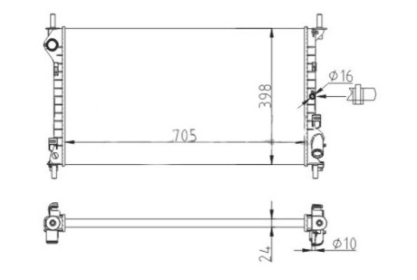 CHLODNICA FORD TRANSIT 1.8TDCI 02- OEM 611942