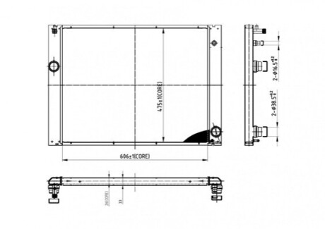 CHLODNICA BMW 5 E60 520I 02- OEM 612314