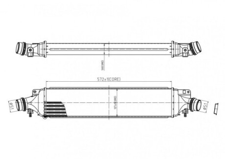 CHLODNICA POWIETRZA CORSA 1.6/1.7DTI 06- OEM 612505