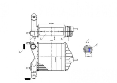 CHLODNICA POWIETRZA PUNTO 1.3JTD 03- OEM 614018