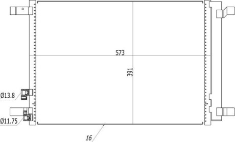 Конденсер кондиціонера OEM 614511