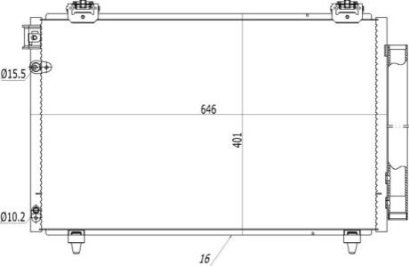 CHLODNICA DO KLIMAT.AVENSIS 1.6 16V 03- OEM 614519