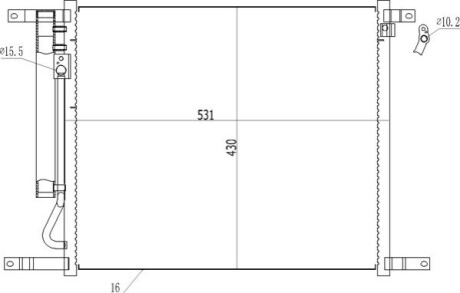 CHLODNICA DO KLIMAT.CHEVROLET AVEO 05- OEM 614525