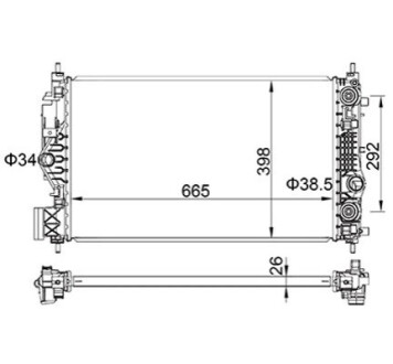 CHLODNICA OPEL ASTRA J 09- OEM 622314