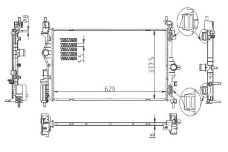 CHLODNICA DO KLIMAT. OPEL ADAM 13- OEM 623792