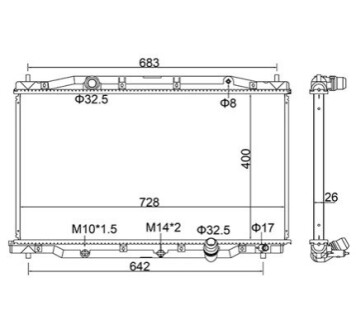 CHLODNICA HONDA CR-V 06- OEM 629178