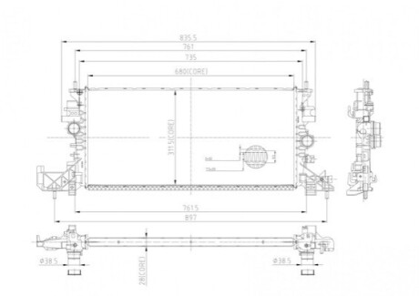 CHLODNICA OPEL ASTRA K 15- OEM 630240