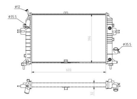 CHLODNICA ZAFIRA 1.9CDTI 05- /AUTOMAT/ OEM 637148