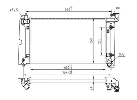 CHLODNICA AVENSIS 1.8 03- OEM 637209