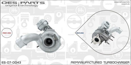 TURBOSPRĘŻARKA RENAULT OES PARTS ES070043