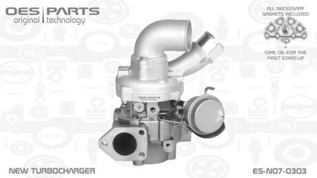 TURBOSPRĘŻARKA HYUNDAI TOYOTA OES PARTS ESN070303