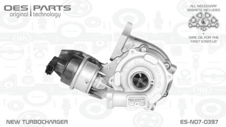 TURBOSPRĘŻARKA CITROEN FORD ALFA ROMEO FIAT OPEL OES PARTS ESN070397