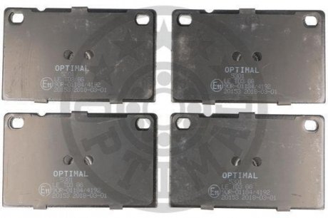 Гальмівні колодки, дискове гальмо (набір) Optimal 5301 (фото 1)