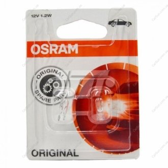 Автолампа Original W1, 2W W2x4, 6d 1,2 W прозора OSRAM 272102B