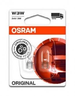 Автолампа Original W3W W2, 1x9, 5d 3 W прозора OSRAM 284102B