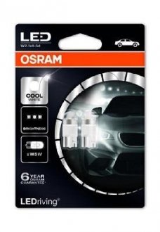 Автолампа LEDriving Premium W5W W2,1x9,5d 1 W прозрачная OSRAM 2850CW-02B (фото 1)