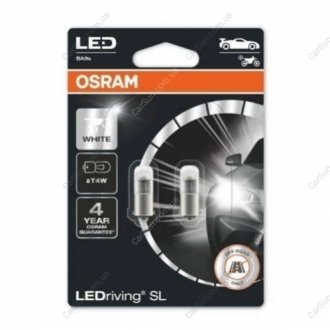 Автолампа LEDriving T4W BA9s 0,8 W OSRAM 3893DWP-02B