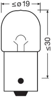 Лампа розжарювання R5W 12V 5W BA 15s Ultra Life (blister 2шт) OSRAM 5007ULT2BL