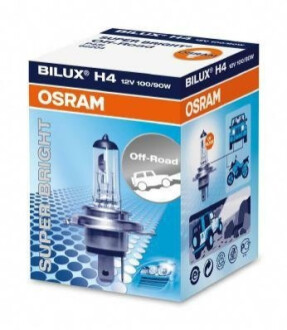 Автолампа Off-Road H4 P43t 90 W 100 W прозрачная OSRAM 62204