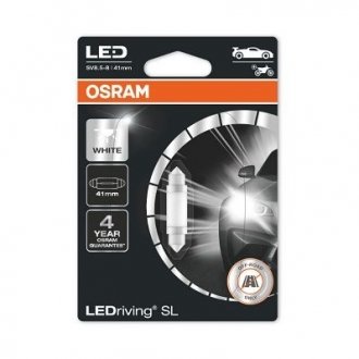 Лампа светодиодная C5W 12V 1W SV8.5 LEDriving SL (41mm) - OSRAM 6413DWP-01B