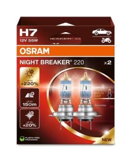 ЛАМПОЧКА H7 12V 55W NIGHT BREAKER+220% OSRAM 64210NB220-2HB