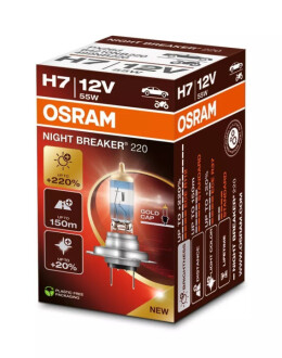 ЛАМПОЧКА H7 12V 55W NIGHT BREAKER+220% OSRAM 64210NB220 (фото 1)