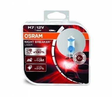 Автолампа Night Breaker Laser H7 PX26d 55 W прозрачно-голубая OSRAM 64210NBL-HCB (фото 1)